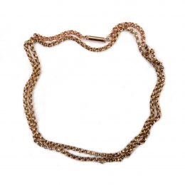 Victorian 9ct rosy yellow gold chain