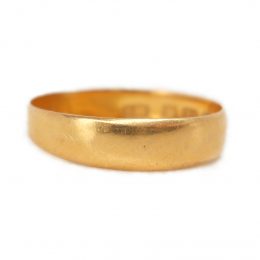 Edwardian 22ct buttery gold stacking band