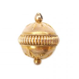 Antique ornate 10k gold ball pendant