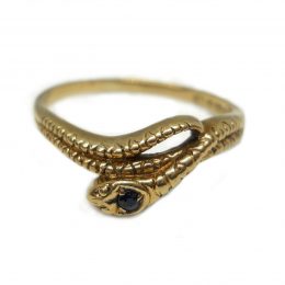 Vintage sapphire set snake ring