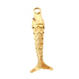 Vintage 18ct gold articulated fish
