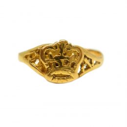 Gold crown baby ring