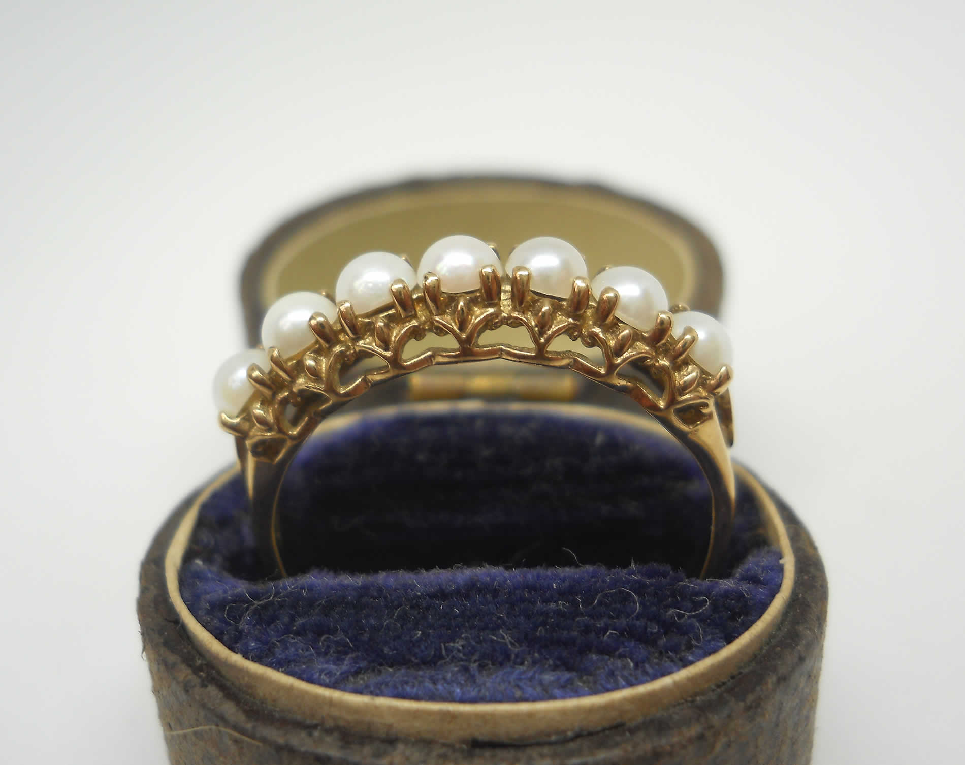 Vintage pearl half hoop ring | Antique Jewellery Box