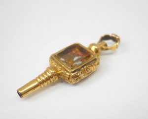 Antique 19th century gold cased watch key