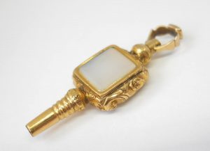 Antique 19th century gold cased watch key