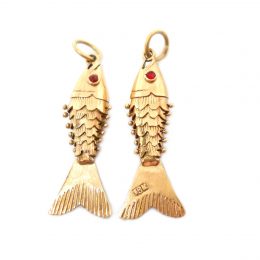 Baby 18ct gold articulated fish