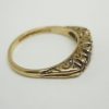 Vintage five stone garnet 9ct gold ring