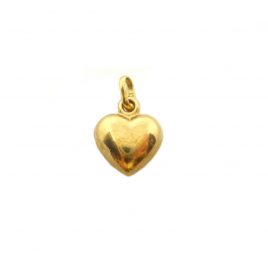 Extra chubby puffy gold heart