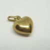 Vintage Italian 9ct gold chubby puffy heart charm