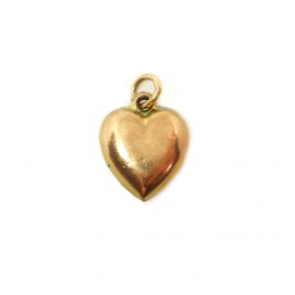 9ct Yellow Gold 1.4cm I LOVE YOU Spinner Heart Charm Pendant 1.2g Hallmarked