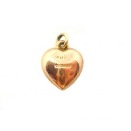 Antique puffy gold heart