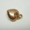 Antique 9ct rose gold puffy heart charm