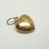 Tiny vintage 9ct gold puffy heart charm