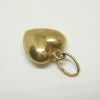 Tiny vintage 9ct gold puffy heart charm